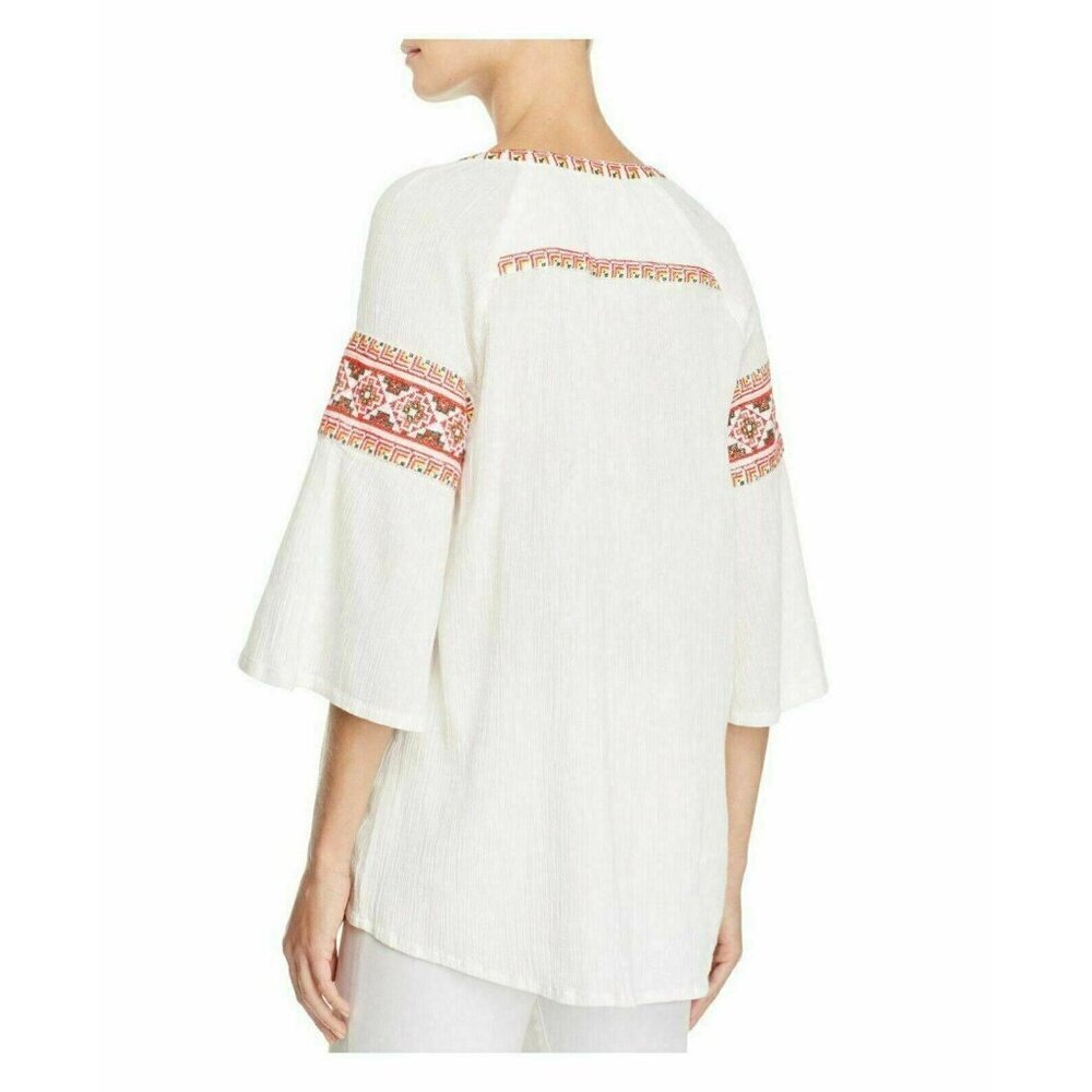 French Connection Women's White Adanna Embroidered Top Size M - Picture 7 of 15